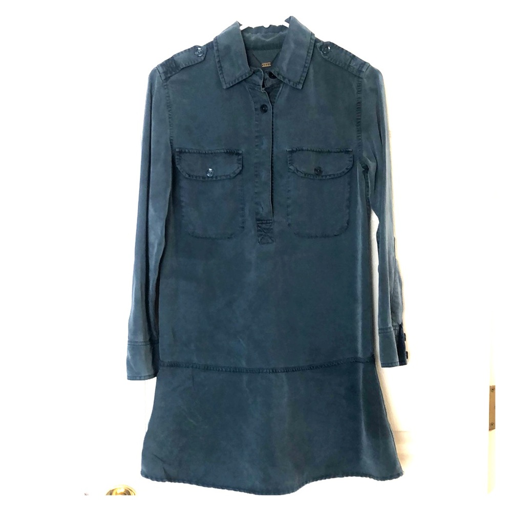 YFB tunic top. Blue/grey color. Long sleeve.